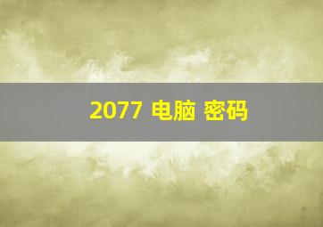 2077 电脑 密码